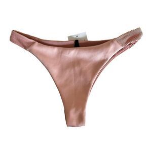 KORAL Blush Pink Bikini Bottoms NWT Ribbed Mesh Lined Small